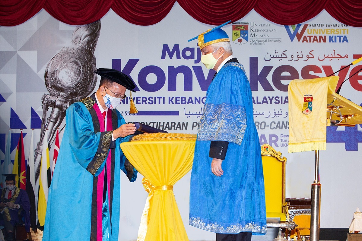 Conferred the Honorary Doctorate of Philosophy for Leadership in Health Education and Sustainability Networks by Universiti Kebangsaan Malaysia